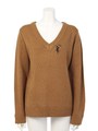ぶらさがりコビニャーVネックプル/キャメル