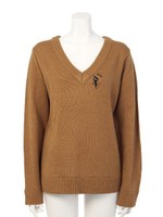 ぶらさがりコビニャーVネックプル/キャメル