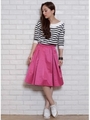 カラータックスカート/濃ピンク