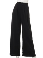 グレンチェックワイドPT/ブラック