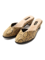 フェイクファーインソールミュール/BLK