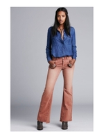 ブーツカットデニムパンツ/サックス(090)