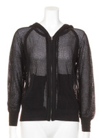 メッシュニットZipパーカー/Ivory