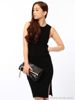 リブニットセットアップ/ネイビー