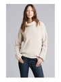 スリーブ折り返しニットプルオーバー/ライトベージュ(051)