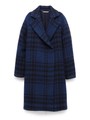 チェックAラインコート/NVY