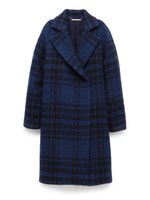 チェックAラインコート/NVY