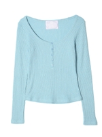 ラメヘンリートップス/グレー