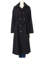 ロングトレンチコート/ネイビー