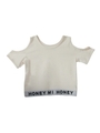 [SPORTS LINE]logo open shoulder T-shrit/offwhite