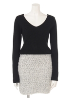 snowflakeニットコンビOP/BLK