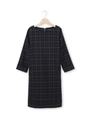 ウィンドウペンチェックワンピース/ブルー系(294)