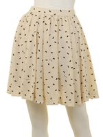 オリジナルハーフサークル柄スカート/エンジ