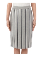 ツインストライプタイトニットスカート/グレー(112)