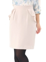 ラッフルポケットスカート/ベージュ