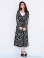 小花ロングシャツワンピース/オフ