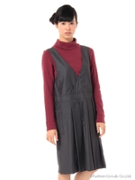 【OUTLET】無地×ボーダーリバーシブルジャンスカ/グレー