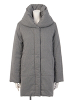 【LATINA】巻フードゴールドジップロングダウン/GRY