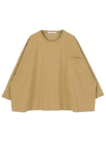 ボックス袖オーバーカットソートップス/ベージュ