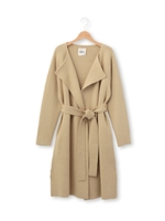 コート風ニットカーディガン/ブラウン(042)