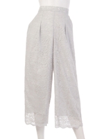 レースガウチョパンツ/ライトグレー