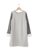 起毛ツイード切り替えワンピース/グレー(012)