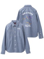 EMBROIDERED CHAMBRAY SHIRT/ライトインディゴ