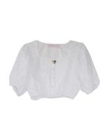 cotton short blouse/white