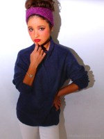 【anap mimpi】タートルニットプルオーバー/NVY