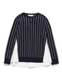 バックチュニックニットプルオーバー/STRIPE