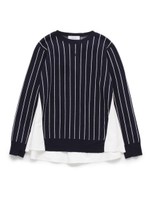 バックチュニックニットプルオーバー/STRIPE