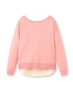 2WAYレイヤード風ニット/ブラック(519)