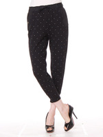 ポンチドットプリントパンツ/チャコール