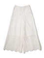 SCALLOP LACE PANTS/ホワイト