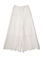 SCALLOP LACE PANTS/ホワイト