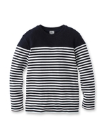 ボーダー×ニットカットソー/グレー(312)