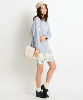 花柄ヨークタイトスカート