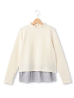 起毛ハイネックカットソー+タンクトップSET/グレー(012)