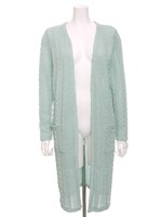 【木下ココ着用】【2ndline】ケーブル柄ニットソーロングカーデCL-1755/ベージュ