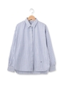 コットン比翼ブラウス/ライトブルー(391)