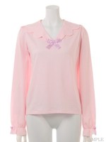 スカラップセーラーロンTee/ピンク