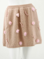 ファーポンポンモヘアスカート/BU