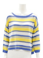 マルチボーダーニットトップス/YE