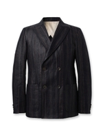 リネンオックスダブルジャケット/ブルー系(394)