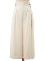 ハイウエストガウチョパンツ/オフホワイト