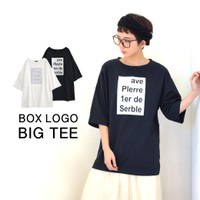 メタリック ボックスロゴ オーバーTシャツ