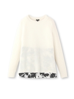 [S]レイヤード畦ニット/ホワイト系(002)