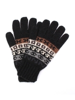 ジャカードニット手袋/ダークオレンジ(568)