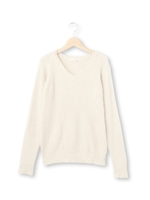 フェザーヤーン畦編みプルオーバー/ライトグリーン(021)