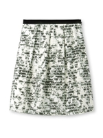 フラワーボーダースカート/カーキ(127)